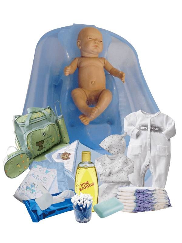 Kit cuidados del bebé - con modelo simulador del bebé y útiles de aseo
