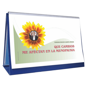 Libro rotafolio educativo sobre Menopausia